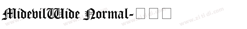 MidevilWide Normal字体转换